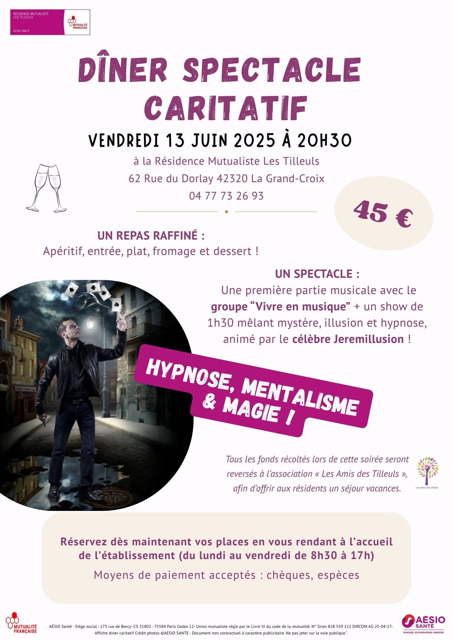 Dîner spectacle caritatif